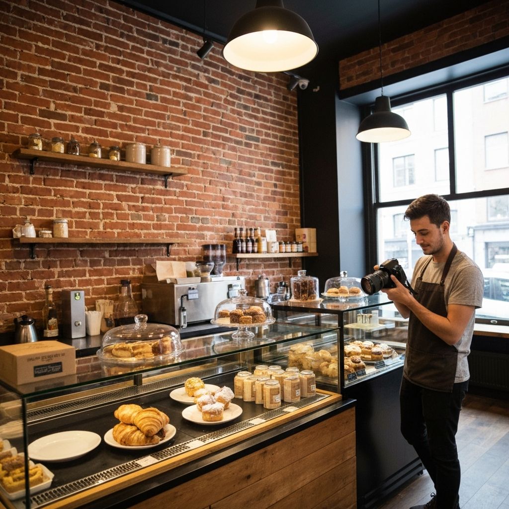 Small cafe or food shop owner